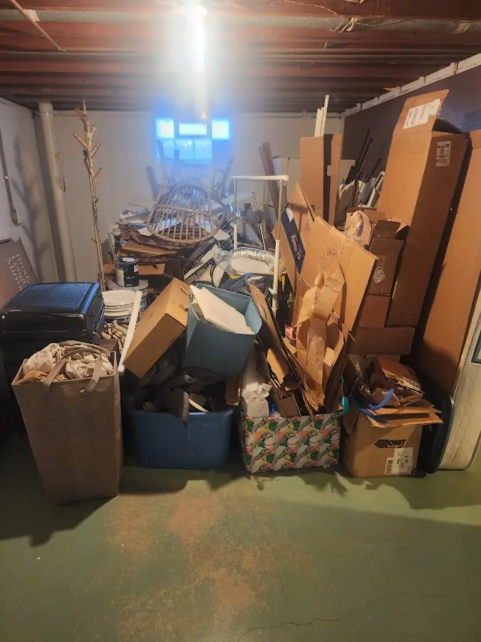 Roll-off dumpster container at job site for Roll Off Dumpster Rental in Berwick